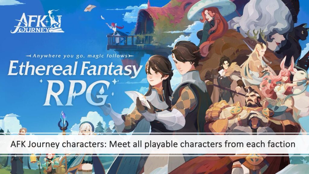 AFK Journey characters featuring Merlin and some of the playable characters
